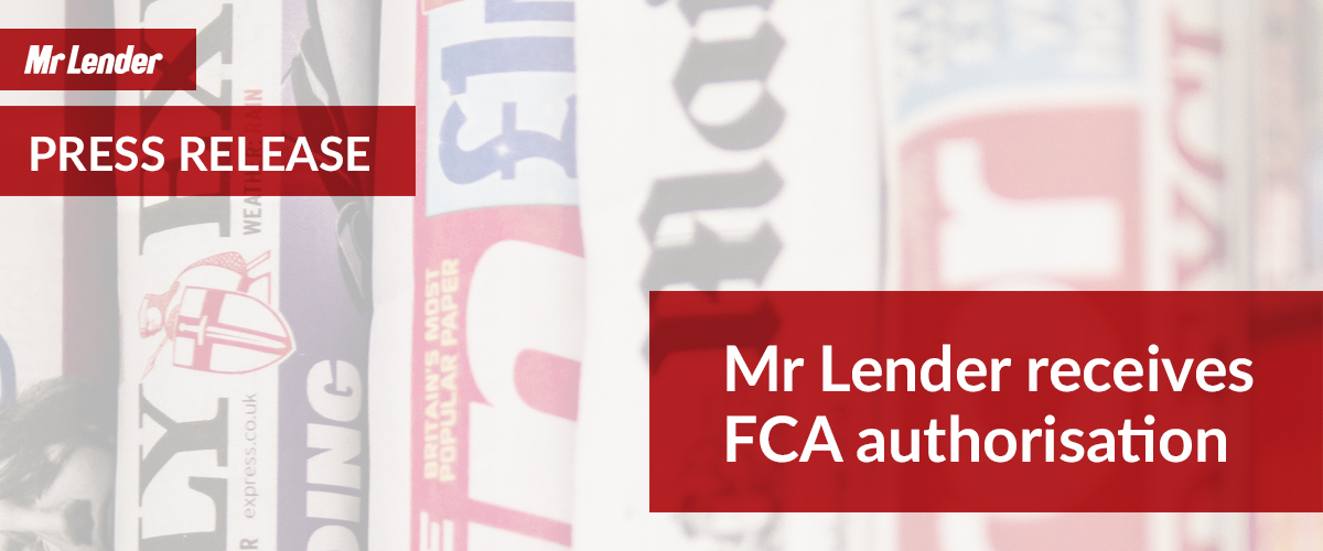 Mr Lender receives FCA authorisation