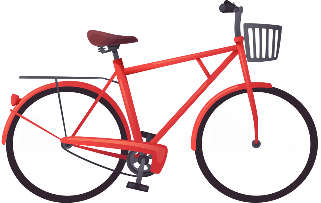 Red bicycle