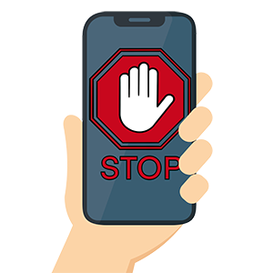 stop warning smartphone