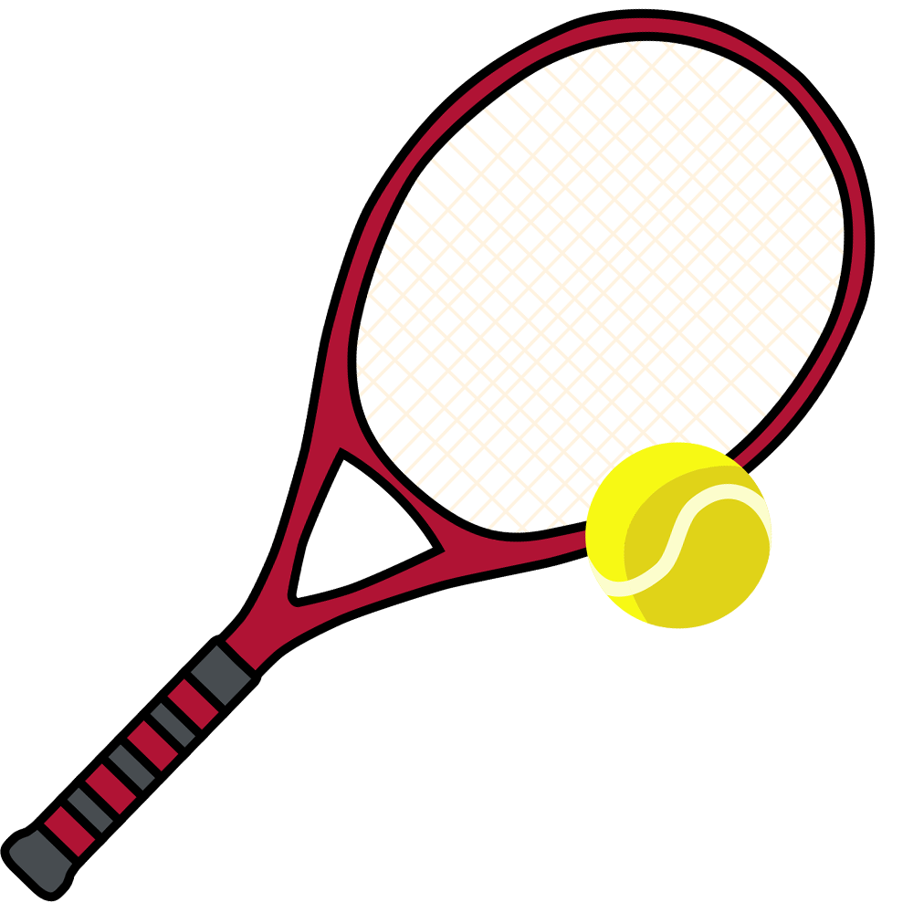 Tennis racket and ball