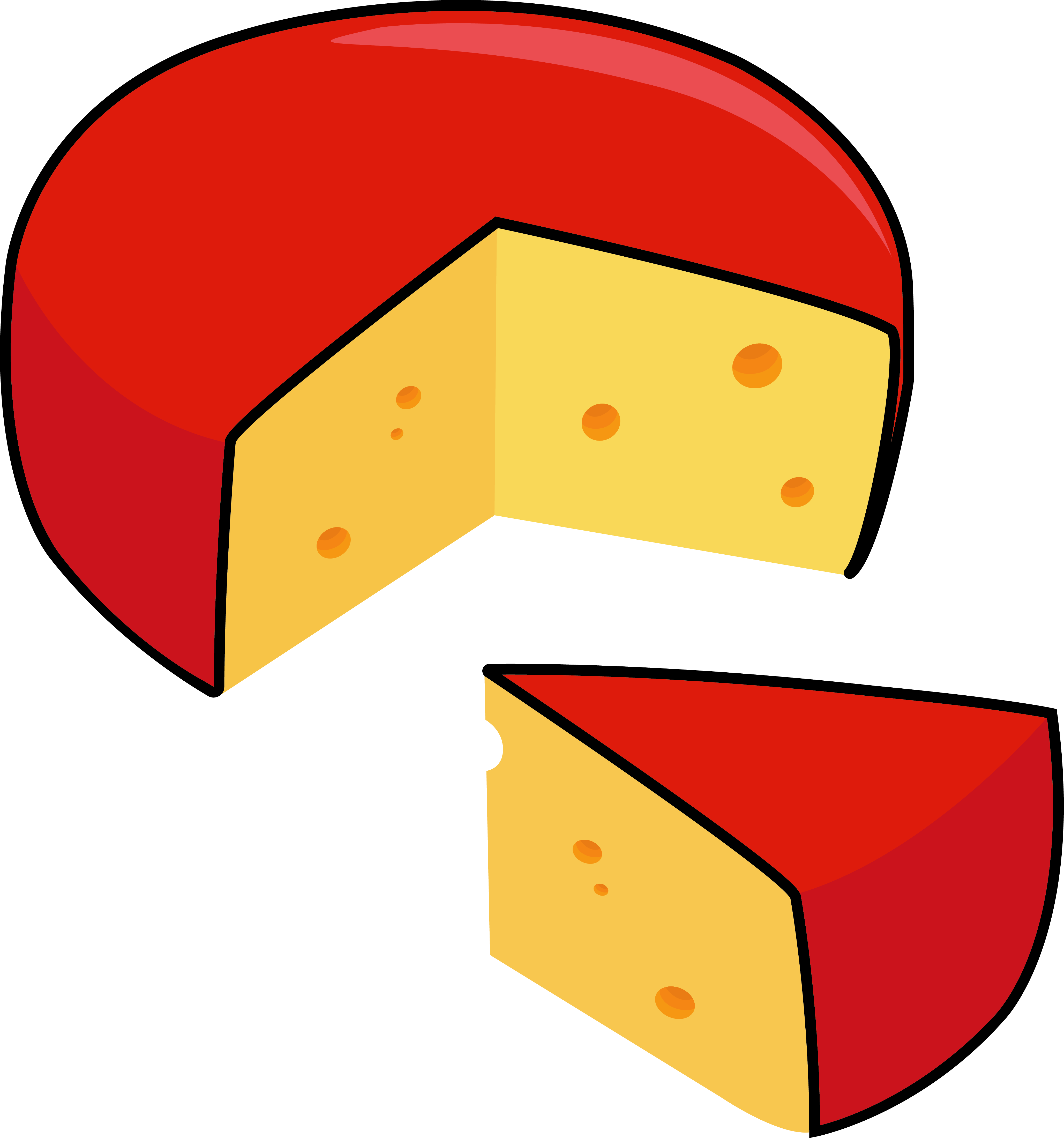 A wheel of cheese
