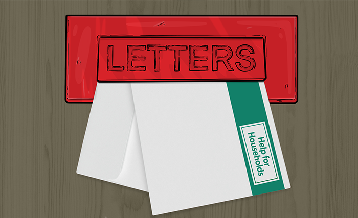 Help for households letter in post box