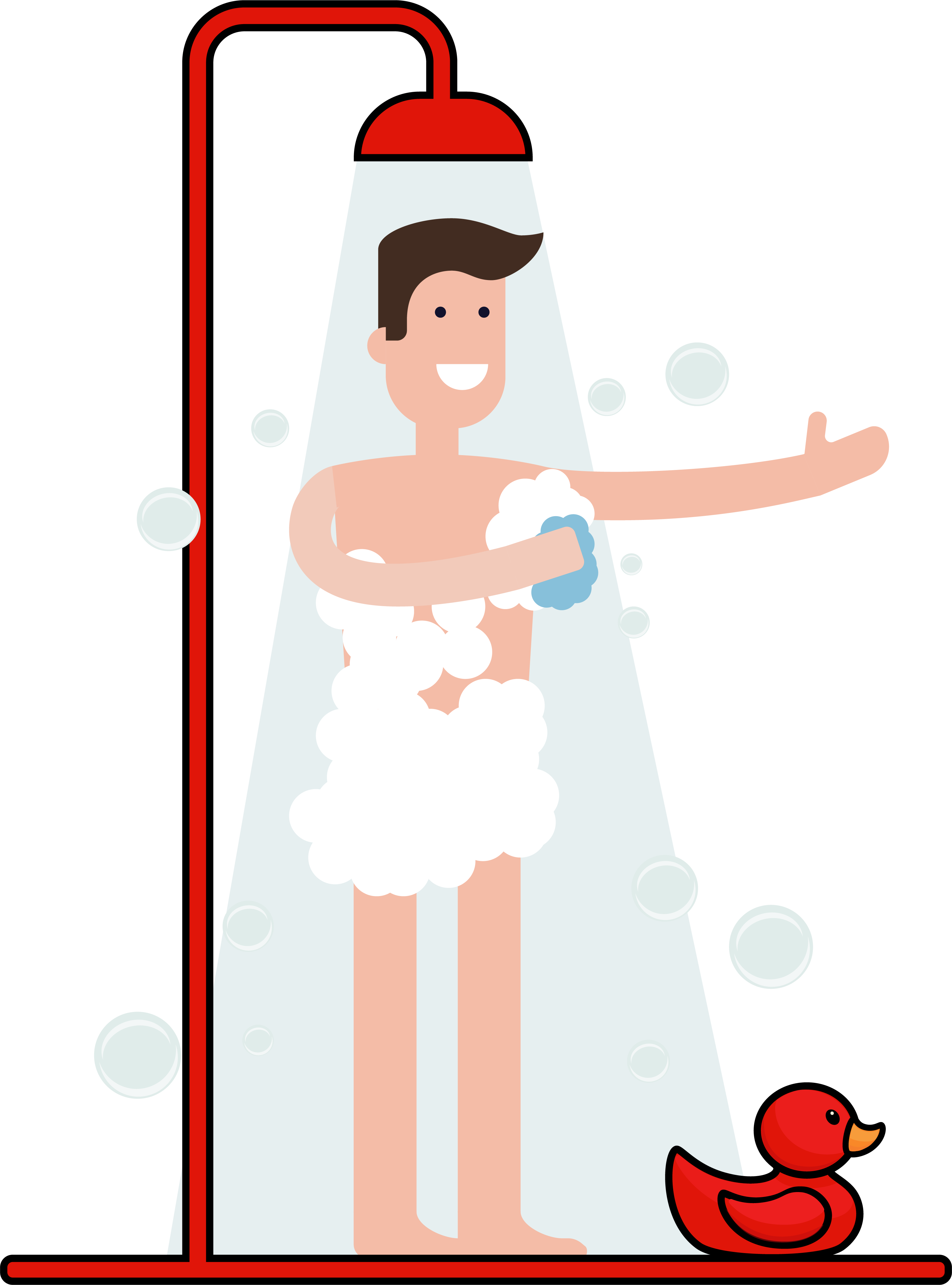 Man having a shower