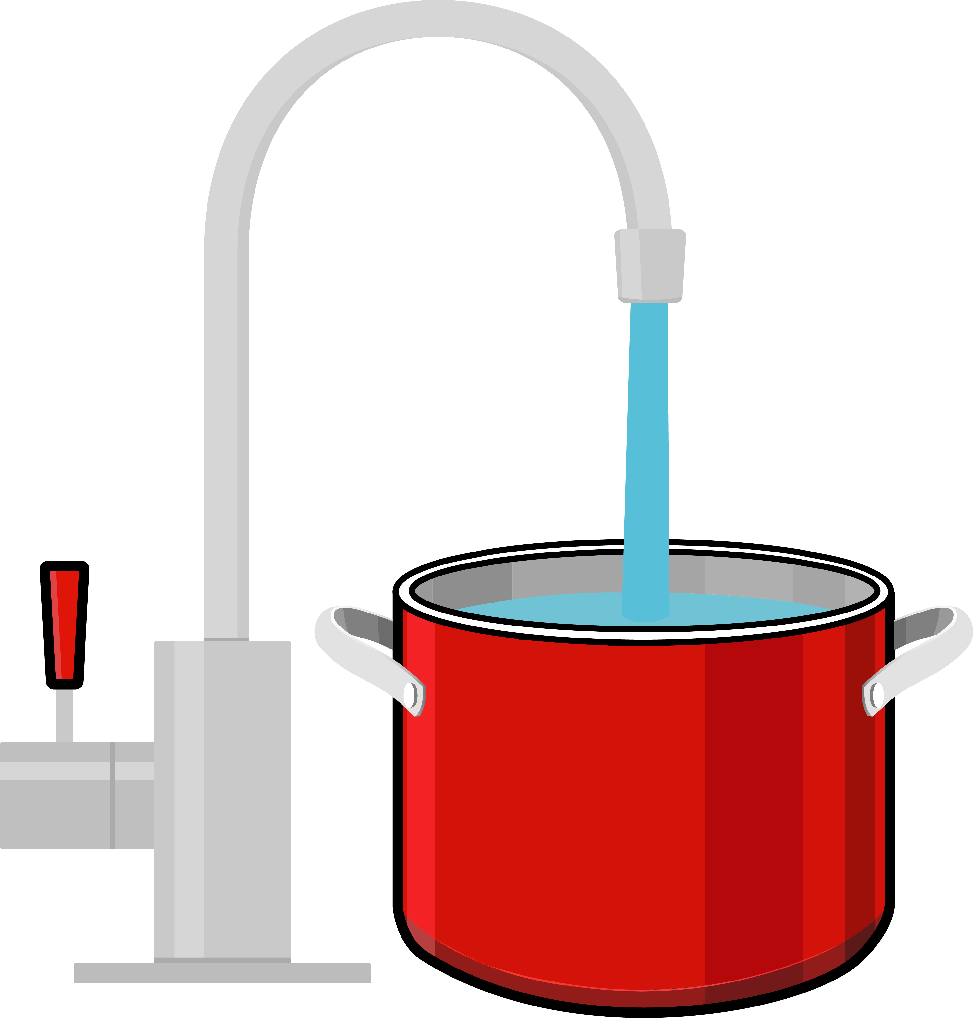 Tap filling up a pan