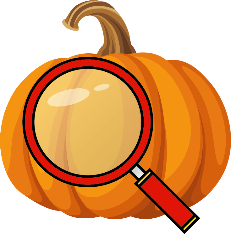 Inspecting a pumpkin
