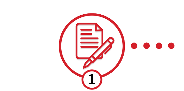 Step 1 a document and pen