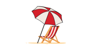 Deck chair and parasol